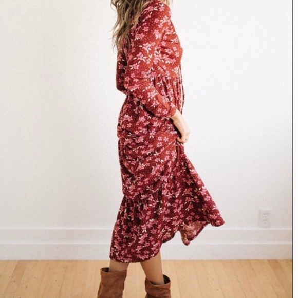 FREE PEOPLE Tears Of Joy Midi Floral Dress - Picture 2 of 8